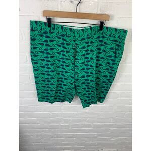 Murray's Toggery Shop Men's Nantucket Islands Whale Swim Shorts Green/Blue 44